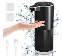 Cuteefun Dispensador Jabon Baño Automatico, Luz Batería, Negro, Mod. Gel