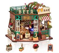 Cuteefun Kit de Casa de Muñecas en Miniatura, Manualidades Creativas con LED, Decoración única, para Adultos Adolescentes, Cumpleaños (Beer Bar)
