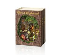 Cuteefun Kit de Casa en Miniatura de Bricolaje para Adultos para Construir, Modelo de Casa de Manualidades con Muebles y Herramientas, Haz tu Propio Regalo(El País de Las Maravillas Forestales)