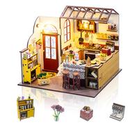 Cuteefun Kit de Casa en Miniatura de Bricolaje para Adultos para Construir, Modelo de Casa de Manualidades con Muebles, Herramientas, Haz tu Propio Regalo(Cocina)
