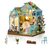 Cuteefun Kit de Casa en Miniatura de Bricolaje para Adultos para Construir, Modelo de Casa de Manualidades con Muebles, Herramientas, Haz tu Propio Regalo(Sala de Ocio)