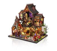 Cuteefun Kit de Casa en Miniatura de Bricolaje para Adultos para Construir, Modelo de Casa de Manualidades con Muebles, Herramientas, Haz tu Propio Regalo(Bosque Mágico)
