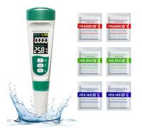 Cuteefun Medidor pH, Kit 5 en 1 para Analizador Agua Piscina, Medidor de TDS/pH/EC/Sal/Temperatura, Pantalla VA Retroiluminada, Resolución 0.01 Medidor pH Digital, para Agua Potable, Acuario, Piscina