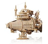 Cuteefun Puzzle 3D de Dirigible, Kit de Construcción de Madera para Adultos, Artesanía única, Ideal para Cumpleaños, Navidad, Día del Padre