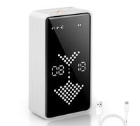 Cuteefun Temporizador Pomodoro, Reloj de Arena Digital, Efecto Simulado de Arenas Movedizas, Ajuste Rápido, Indicador Del Nivel de BateríA, Modo Silencio y Timbre, Timer para Aula, Estudio, Blanco