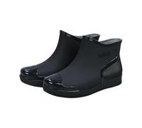 CUTeFiorino Botas de agua Botas de lluvia de moda para mujer, tubo corto, zapatos acuáticos de plástico con suela antideslizante, botas de goma cálidas e impermeables zapatos zapatillas de deporte