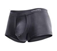 CUTeFiorino Calzoncillos tipo bóxer elásticos para hombre, transpirables, tangas con tirantes, de algodón, con bolsa grande, hipster de punto, calzoncillos de secado rápido para hombre, Gris122, 3XL