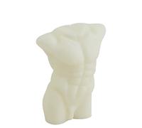 CUTeFiorino Candelabro Velas Hombro Hombre Musculante Cera de Soja Vela perfumada Hogar Dormitorio Ambiente Decoración Farol Pequeño Madera (Blanco, Talla Única)
