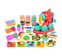 CUTeFiorino Color Dough Set Kitchen with Ice/Cake/Noodle/Hamburger Maker Machine Arts Crafts Play Toys Tools Kit for Boys Girls Kids Toddlers Ages 3+ 24 Dough Manualidades para Adultos (G, Talla única