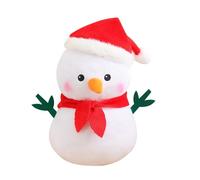 CUTeFiorino Cute Plush Snowman Stuffed Animal with Hat and Scarf Snowman Plush Toys Christmas Snowman Plush Soft Body Pillow Plushies Room Decor for Girls and Boy Birthdays Peluche 13 cm (E, A)