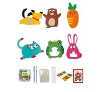 CUTeFiorino DIY Doll Sewing Toys New My First Sewing Kit Sew Animals Cat/Dog///Frog/Carrot with Colorful Threads & Educational Sewing Kit for Kids 4 7 Manualidades para Adultos (Rojo, Talla Única)