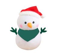 CUTeFiorino Lindo peluche de muñeco de nieve con sombrero y bufanda Snowman Juguetes de peluche de Navidad Snowman Plush Soft Body Pillow Plushies Room Decor para niñas y niños Cumpleaños 13 cm (B, A)