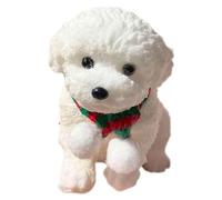 CUTeFiorino Oversized Teddy Dog Pinch Music Poodle Large Decoration for A Simulation Toy Dog Pinch - Pellizco de peluche (blanco, talla única)