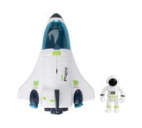 CUTeFiorino Spaceship Toys for Kids 35 with Lights and Sound Station Toys City Spaceship Little Rocket Toys for Kids Compatible with Motorikleifen (White, One Size)