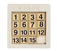 CUTeFiorino Wooden Digital Klotski Puzzle Board A Brain Activating Unlocking Toy for Children to Pass DIY Craft para la fotografía de adultos (Beige, Talla única)