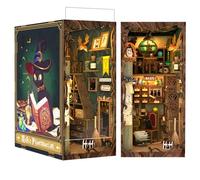 Cutefun Book Nook Kit - Casa de Muñecas Decorativa para Adultos y Jóvenes - DIY Miniatura de Madera Kits con y Luces LED, El Regalo Definitivo para Amantes de la Magia(Magic Pharmacist)