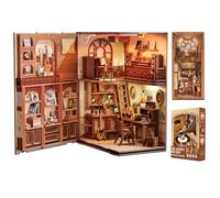 Cutefun Book Nook Kit - DIY Modelo Casa de Muñecas - Miniatura de Madera Kits con Muebles y Luces LED, Regalo Creativo para Mujeres, Adultos y Adolescentes (The Secret Rhythm)