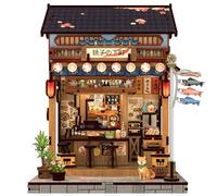 Cutefun Book Nook Kit Japonés - Maqueta de Estantería Miniatura DIY para Adultos, Mini Casa Rompecabezas 3D Pequeños para Mujeres y Adolescentes Amantes de la Lectura (Izaka-ya Kurosawa)