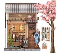Cutefun Japanese Book Nook DIY - Rompecabezas de estantería 3D para Adultos - Casa en Miniatura de Estilo japonés para decoración, Gran Regalo para Amantes de los Libros y Aficionados