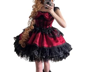 Cuteighteen Vestido de Princesa Lolita sin Mangas para Adolescentes Kawaii Ballet con Encaje y Volantes en Capas Victoriano Elegante Vestidos de Fiesta y Cóctel, Negro rojo, S