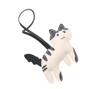 Cuteness - Colgante de piel sintética para mochila, diseño de gato, con textura de poliuretano, adecuado para mujeres jóvenes y estudiantes