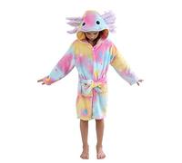 CuteOn Albornoz para niñas Regalos para niños pequeños Bata para niños pequeños Axolotl Size 2-3T