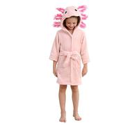 CuteOn Albornoz para niñas Regalos para niños pequeños Bata para niños pequeños Axolotl Size 9-11T
