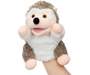 Cuteoy Muñeca de mano de erizo con boca móvil - Juguete interactivo para narración de historias, juguete de peluche suave para estimular la creatividad, regalo de Pascua regalo de cumpleaños para