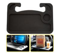 Cutequeen Bandeja para volante, para comer, usar el ordenador o portátil, color gris o negro (1 unidad)