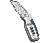 Cúter de Caja de Metal Resistente con Cierre de Apertura Rápida, Navaja Multiusos de Bolsillo Plegable con Clip for Cinturón(*1)