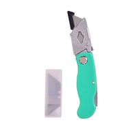 Cuter plegable verde de 18 mm, ultra preciso y ergonómico. Incluye 6 recambios y clip para mayor comodidad. Medidas: 1 x 15 x 2,8 cm. Seguro, fácil de usar, ideal para cualquier proyecto.