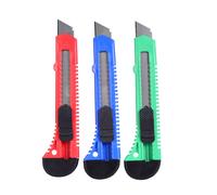 Cúter retráctil 18 mm fabrilamp preciso, cutter ergonómico con bloq