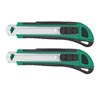 Cúter Retráctil con Hojas de 18 Mm de Ancho, Ideal for Oficina, Hogar, Manualidades, Cartón y Papel(*2)