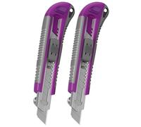 Cúter Retráctil de Hoja Ancha de 18 Mm, Cuchillo Multiusos con Hoja de Cambio Rápido y Diseño de Orificio for Cordón, Adecuado for Bricolaje, Oficina, Manualidades y Hogar(*2)