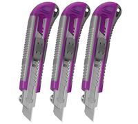 Cúter Retráctil de Hoja Ancha de 18 Mm, Cuchillo Multiusos con Hoja de Cambio Rápido y Diseño de Orificio for Cordón, Adecuado for Bricolaje, Oficina, Manualidades y Hogar(*3)