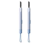 Cúter Retráctil, Juego de Cuchillos Multiusos, Mangos de Colores Vivos con Hojas de Acero Inoxidable for Entrega Urgente de Paquetes y Uso en La Oficina(Blue,2把)