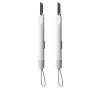 Cúter Retráctil, Juego de Cuchillos Multiusos, Mangos de Colores Vivos con Hojas de Acero Inoxidable for Entrega Urgente de Paquetes y Uso en La Oficina(White,2把)