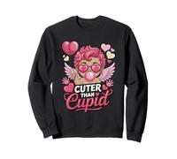 Cuter Than Cupid Valentine Cute Angel Love Hearts Sudadera