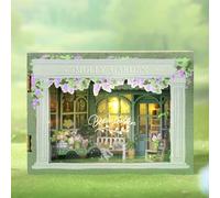 CUTEROOM Kit de casa en miniatura, mini kit de casa de muñecas para adultos para construir, kits de construcción de madera para niñas y mujeres (Molly Garden)