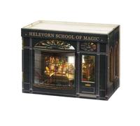 CUTEROOM Kit de construcción de casa en miniatura, pequeños kits de construcción para casa, casa de muñecas de madera con LED, minimaquetas como regalo para adolescentes y adultos (Magic)