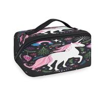 Cutes - Bolsas de maquillaje de viaje de unicornio para mujeres, hombres, niñas, niños, bolsa de lavado de unicornio arcoíris, bolsa de aseo portátil, organizador de artículos de tocador