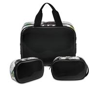 Cutes Sleeping Sloths - Bolsa de maquillaje para mujeres y hombres, bolsa de cosméticos translúcida de dibujos animados, bolsa de baño, bolsa de ducha, 3 piezas, organizador de cosméticos de viaje,