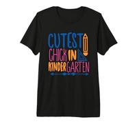 Cutest Chick In Kindergarten Funny Back To School For Kids Camiseta Premium