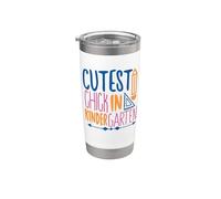 Cutest Chick In Kindergarten Funny Back To School For Kids Vaso térmico de acero inoxidable de doble pared