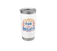 Cutest Chick In Kindergarten Funny Back To School Kids Vaso térmico de acero inoxidable de doble pared