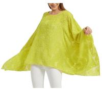CuteSwan Túnica holgada de mujer, estilo capa, manga murciélago, de chifón, casual, tipo kaftán, blusa, One Size Plus