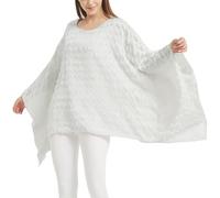CuteSwan Túnica para mujer de chifón estilo capa con manga murciélago holgada y casual, One Size Plus