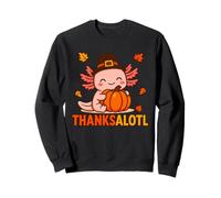 CuteThanksalotl Axolotl Thanksgiving Day Pumpkin Autumn Fall Sudadera