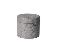 Cutfouwe Cubo de basura de mesa pequeño con tapa - 0,7 kg ligero, resistente al viento, a la intemperie y a los olores. De hormigón y acero inoxidable. (Gris-B)
