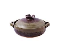 Cutfouwe Donabe Japanese Casserole Pot Casserole Resistente al Calor Casserole con Tapa Arcilla Arroz Pot Casserole Clay Pot sobre STEV Cacerola Salud Cacerola,A,2.2L